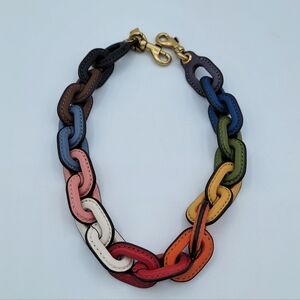 Coach Rainbow Pride Leather Chain Strap NWOT